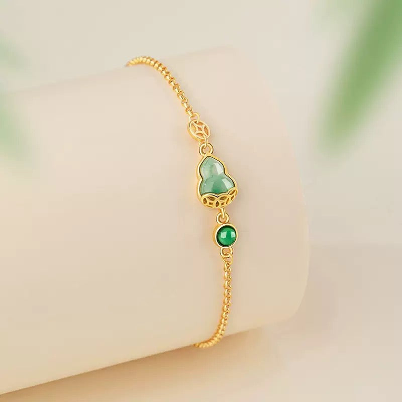 Mountain Mist African Jade Lucky Gourd Earrings