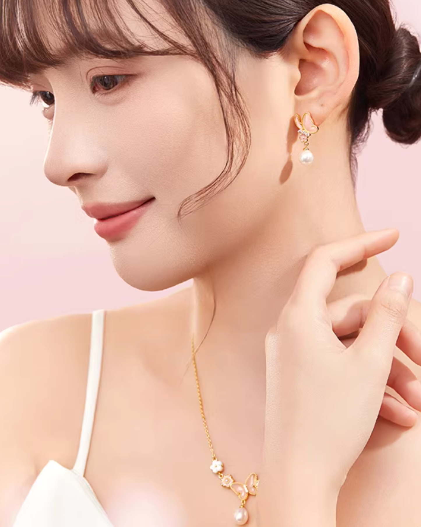 Butterfly Bloom Pearl Jewellery Set