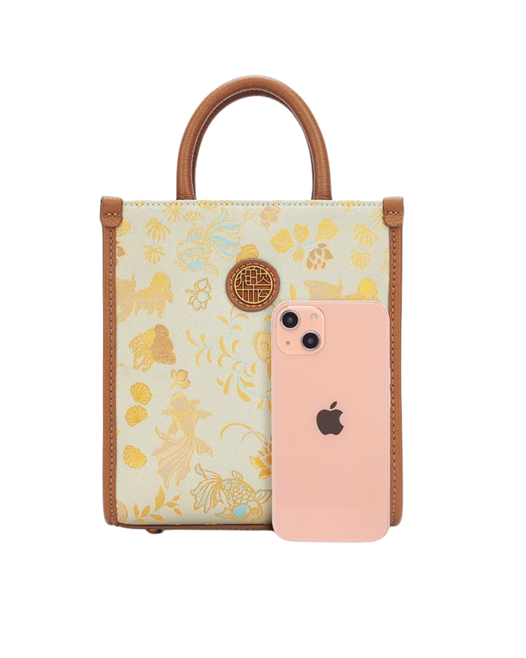 Tang Red 26 Gold Song Brocade Messenger Bag