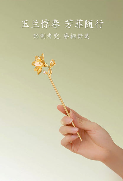 Magnolia Flower Goddess Hairpin