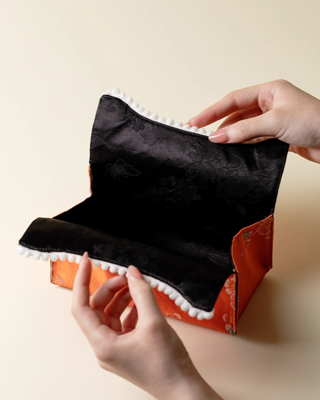 Chrysanthemum Butterfly Brocade Tissue Box