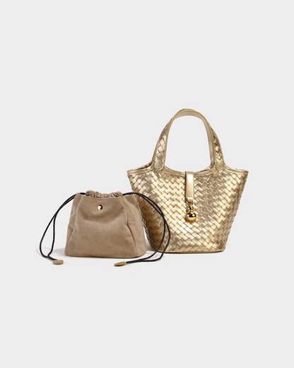 Tang Gold 25 Woven Bucket Bag