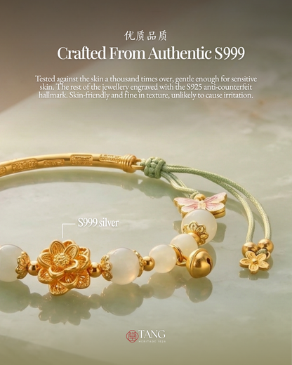 Benelore Lotus Jade Bracelet