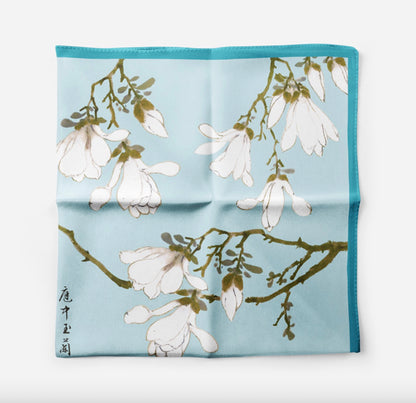 "White Magnolia" Heritage Artwork Silk Scarf