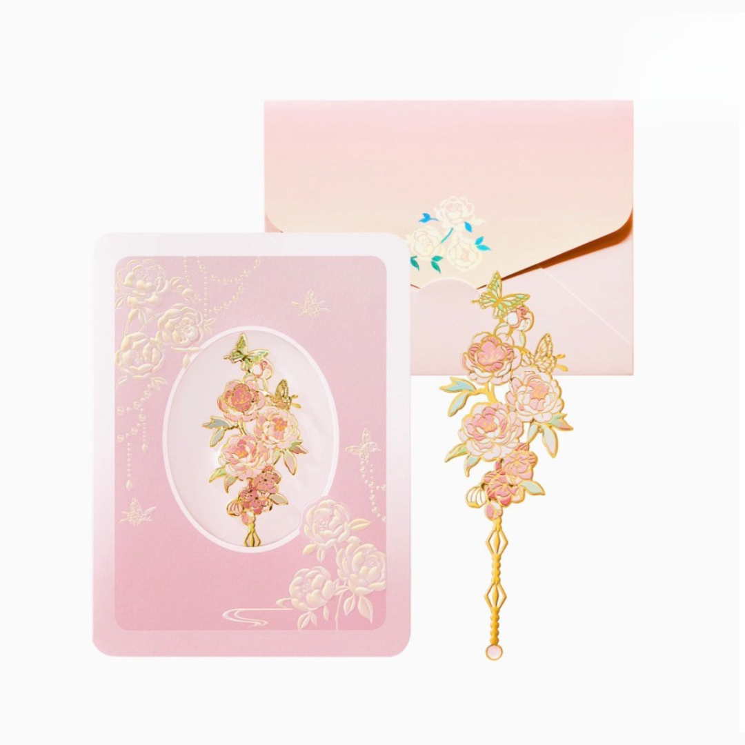 Blossom Wishes Greeting Card & Bookmark Set