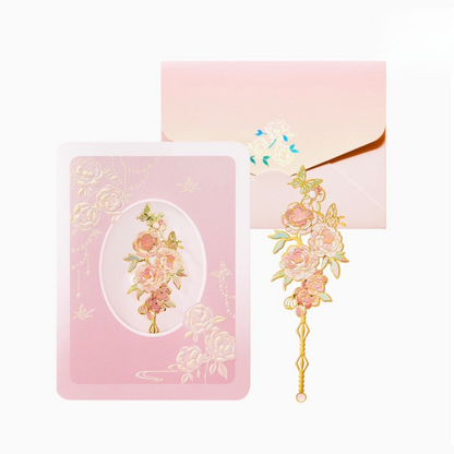Blossom Wishes Greeting Card & Bookmark Set