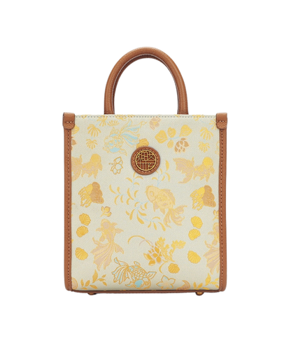 Tang Red 26 Gold Song Brocade Messenger Bag