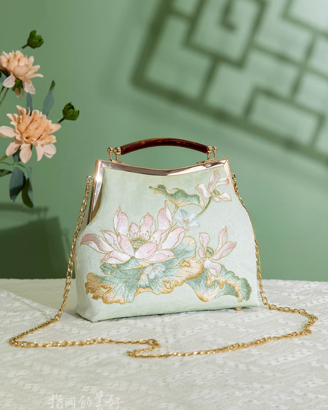 Tang Bloom Lotus Clutch
