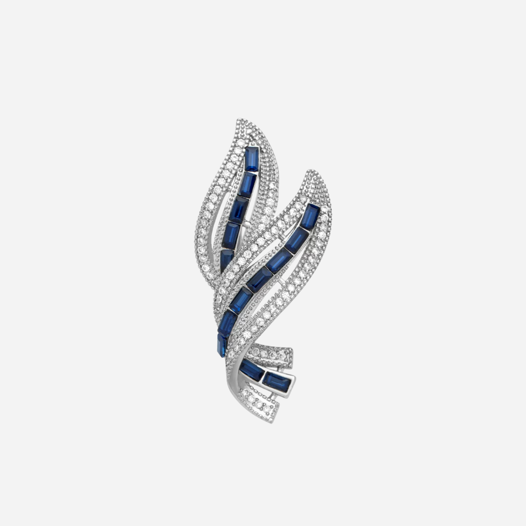 Sapphire Angel Wing Brooch