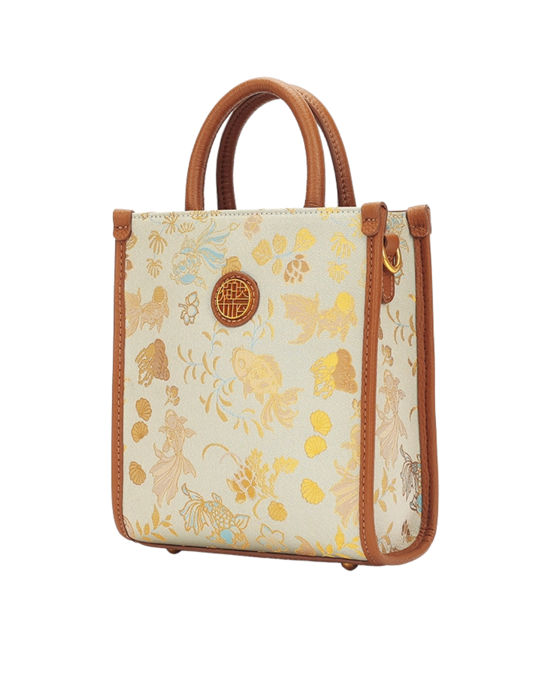 Tang Red 26 Gold Song Brocade Messenger Bag