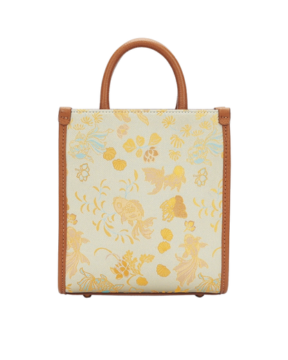 Tang Red 26 Gold Song Brocade Messenger Bag