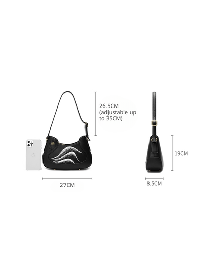 Tang Imperial 23 Ballad of the Black Feathers Shoulder Bag