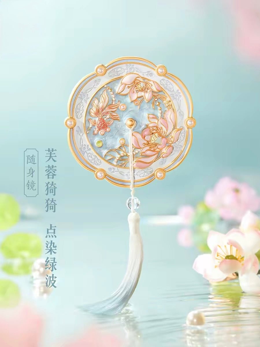 Lotus Emerging from Clear Water Mirror