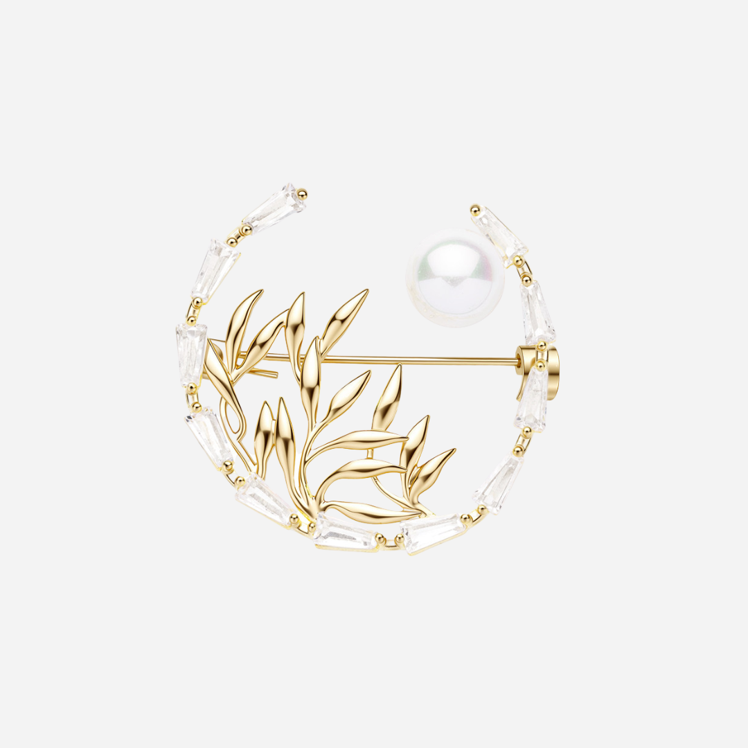 Moonlit Bamboo Brooch
