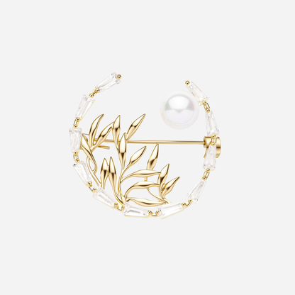 Moonlit Bamboo Brooch