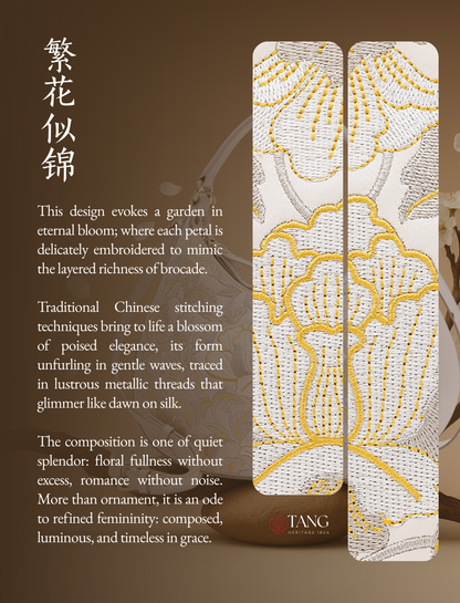 Tang Imperial 25 Embroidered Blossoms Tote