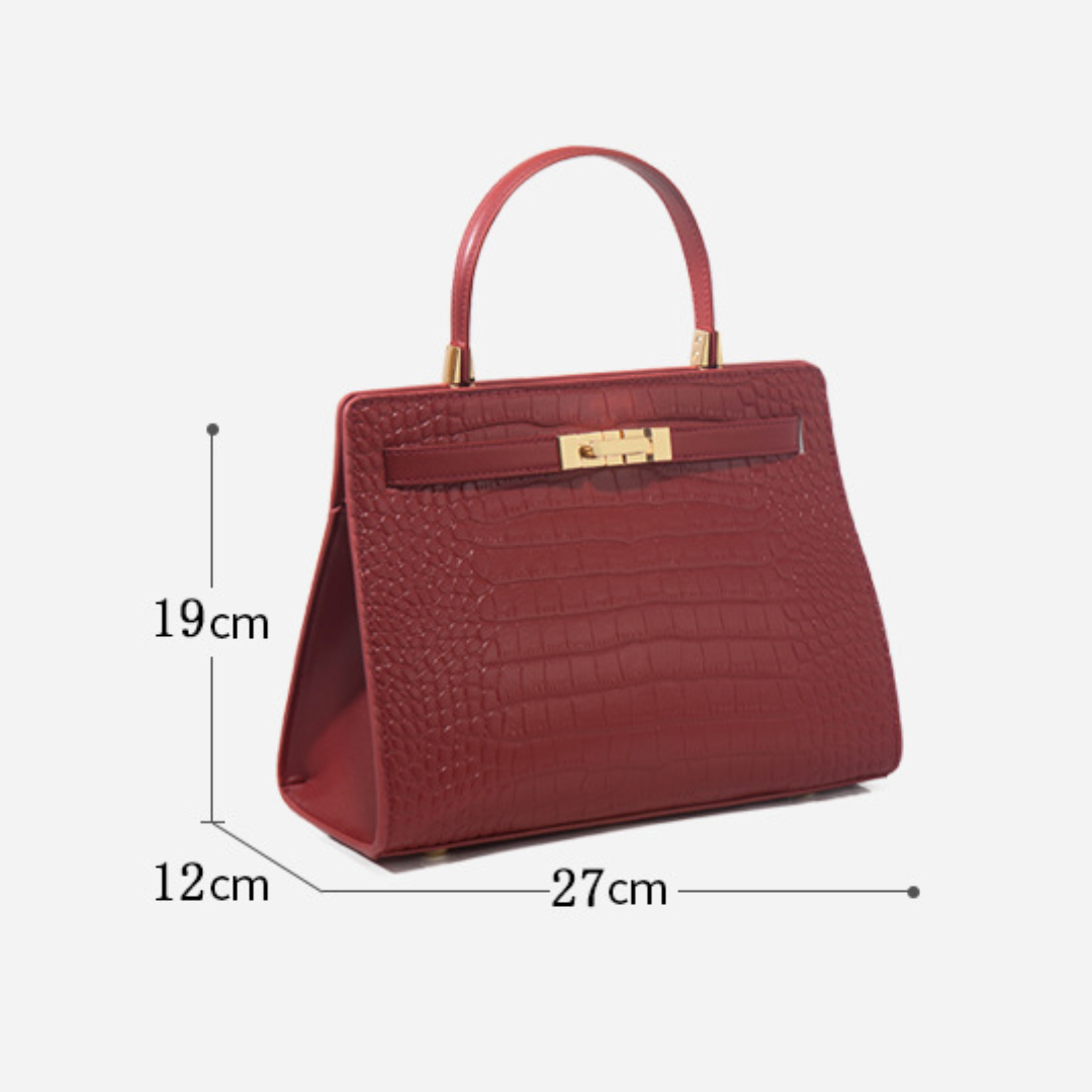 Tang Red 27 Scarlet Crocodile-Embossed Tote