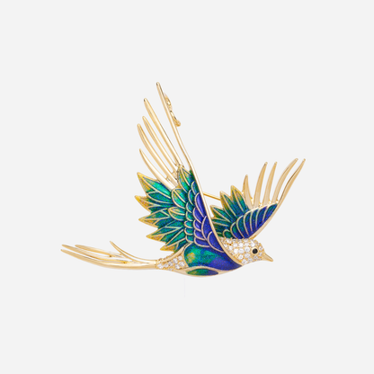 Spring Herald Swallow Brooch