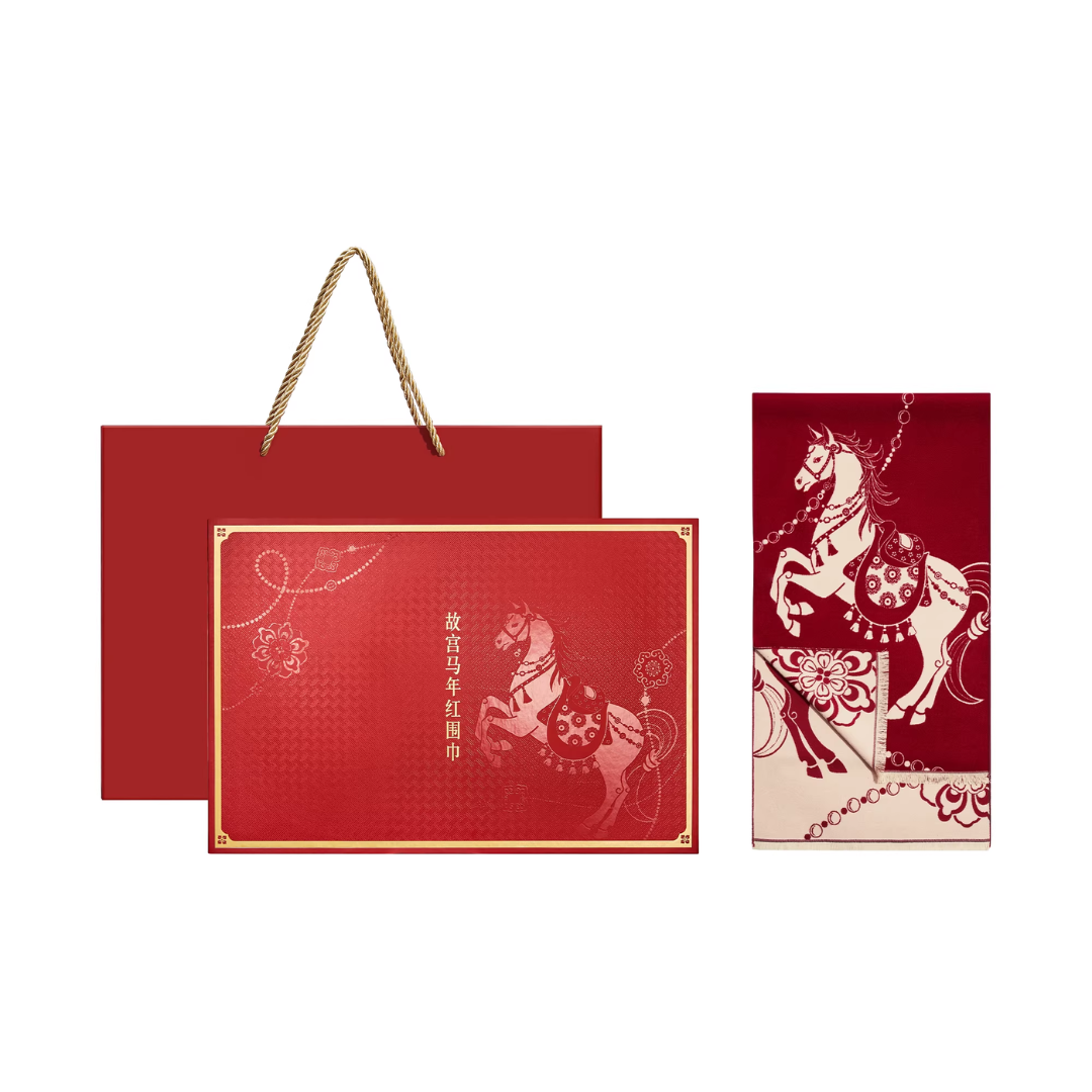 Red Horse Year Scarf Gift Set