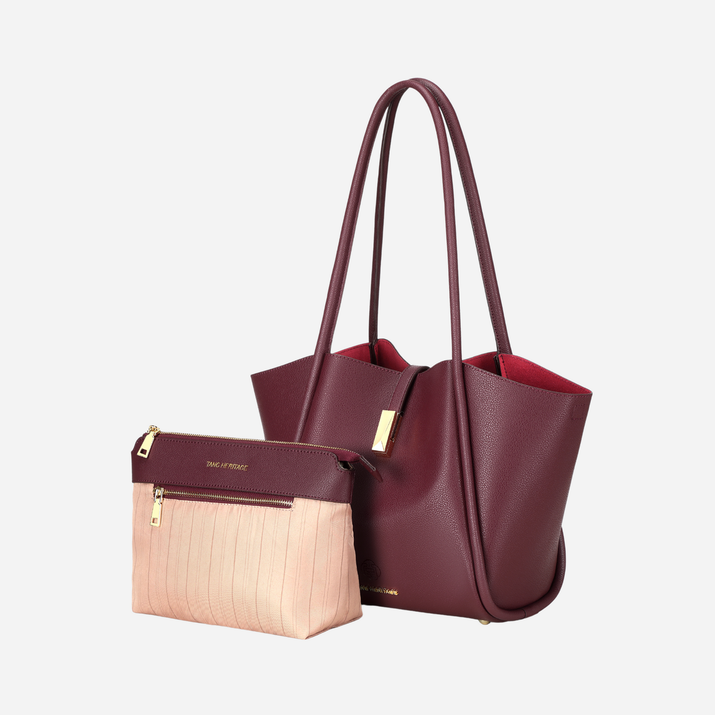 Tang Red 30 Empress Crescent Tote