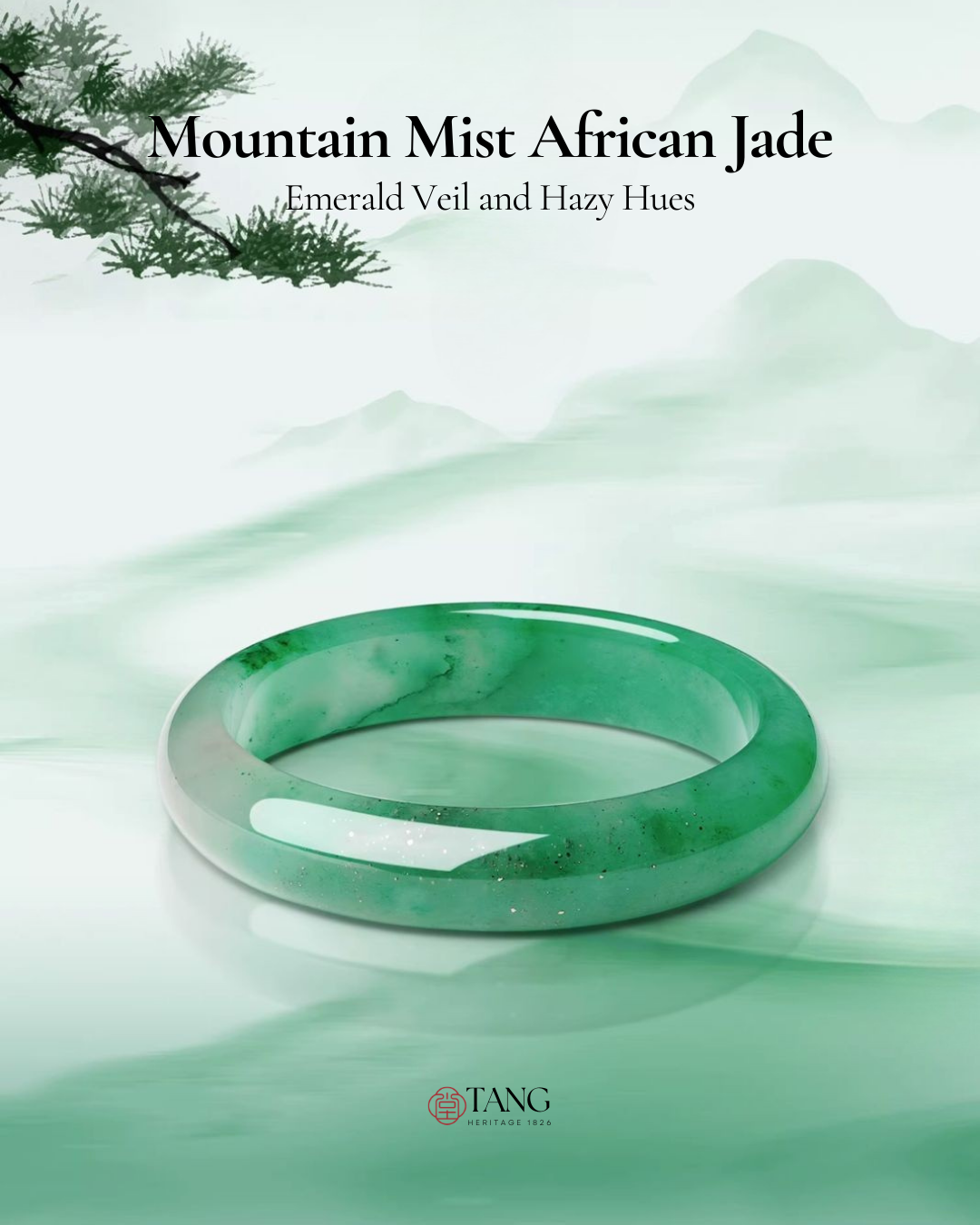 Mountain Mist African Jade Bangle