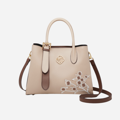 Tang Red 28 Plum Blossom Embroidered Tote