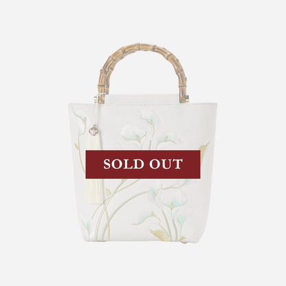 Tang Bloom Calla Lily Bamboo-Handle Bag