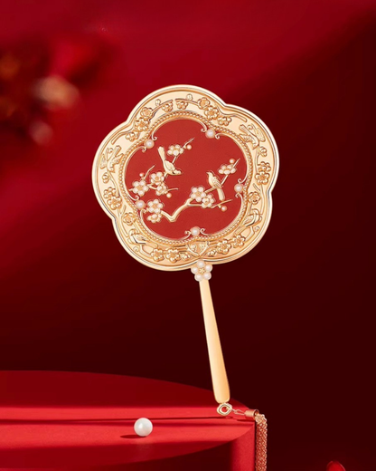 Plum Blessing Hand Mirror & Comb Set