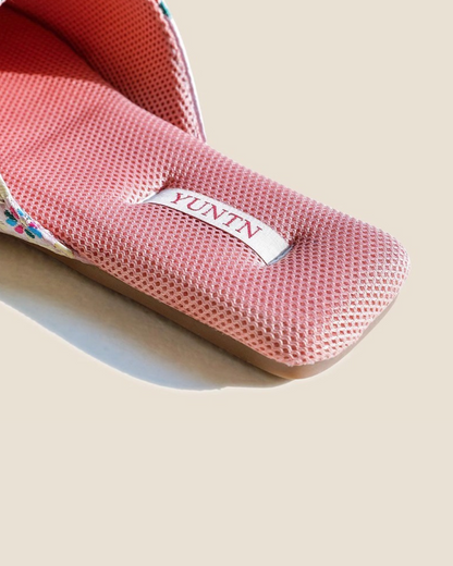Peony Whisper Embroidered Indor Slippers