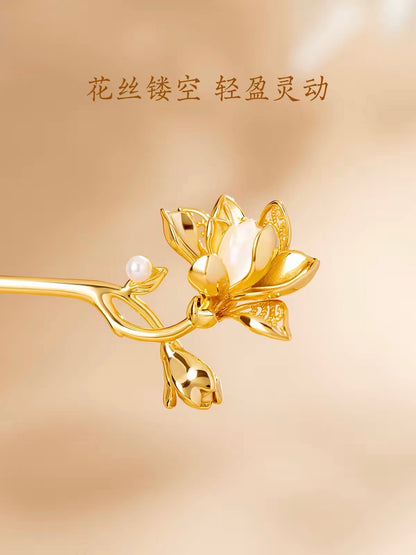Magnolia Flower Goddess Hairpin