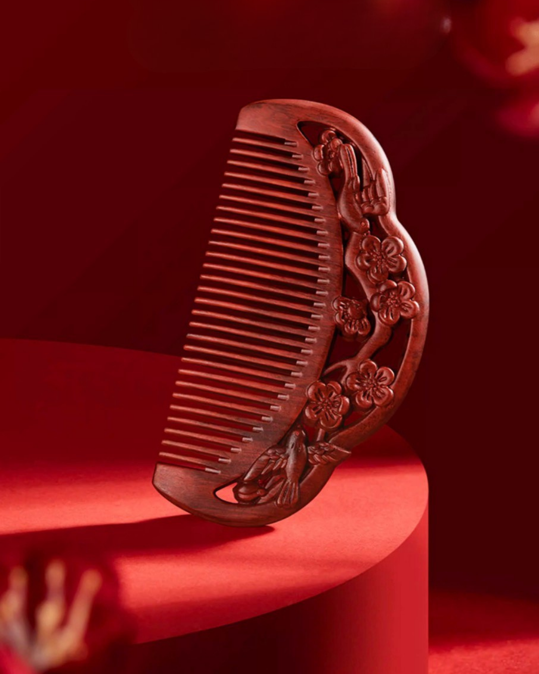 Plum Blessing Hand Mirror & Comb Set