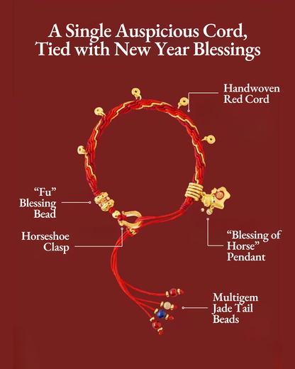 Blessing of Horse Red String Bracelet