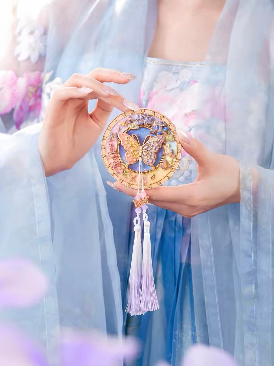 Butterfly Dream Among Flowers Mirror