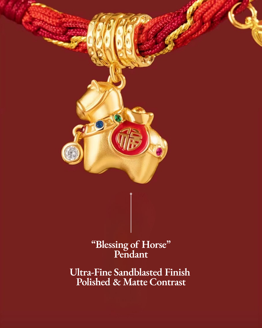 Blessing of Horse Red String Bracelet