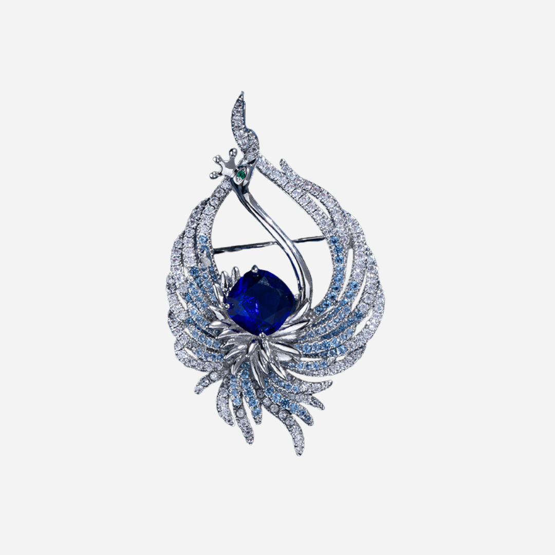 Ninefold Sky Phoenix Brooch