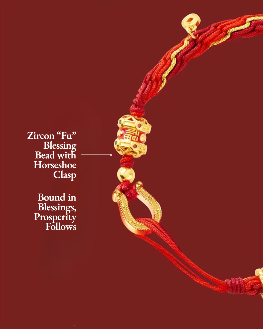 Blessing of Horse Red String Bracelet