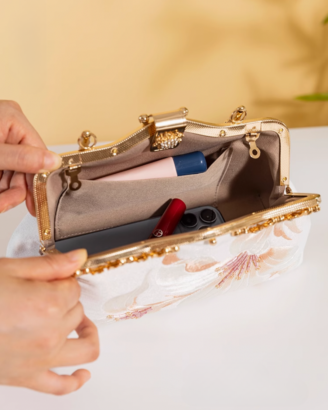 Tang Bloom Fuchsia Clutch