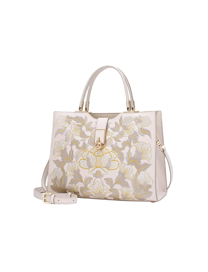 Tang Imperial 30 Embroidered Blossoms Tote
