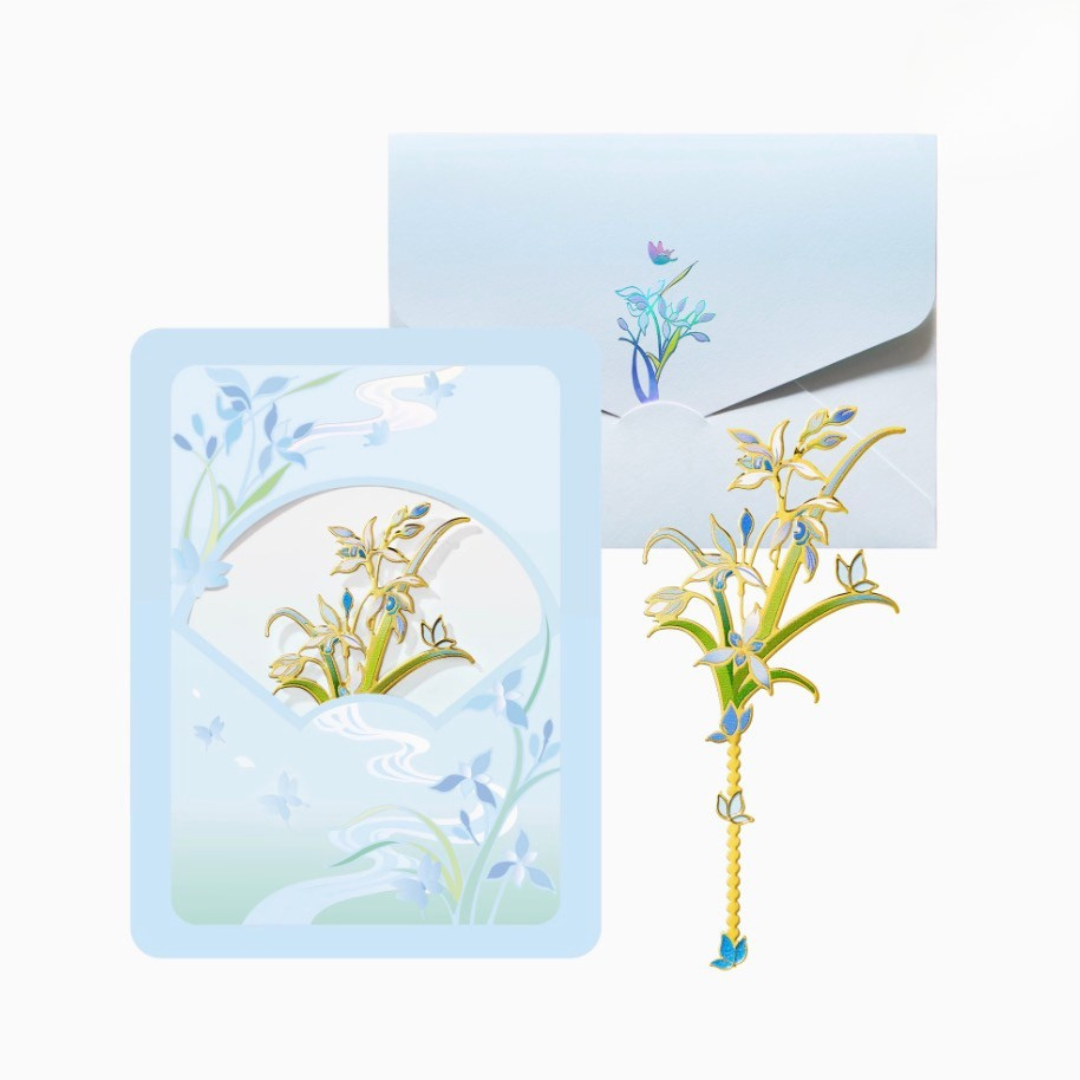 Blossom Wishes Greeting Card & Bookmark Set