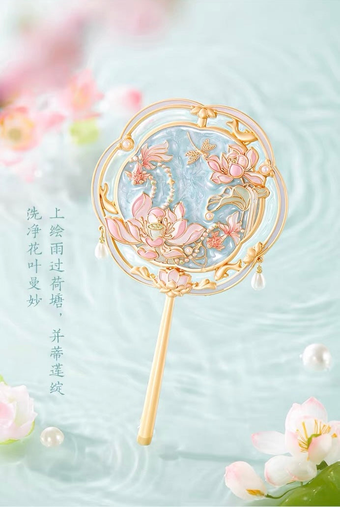 Lotus Emerging from Clear Water Mirror