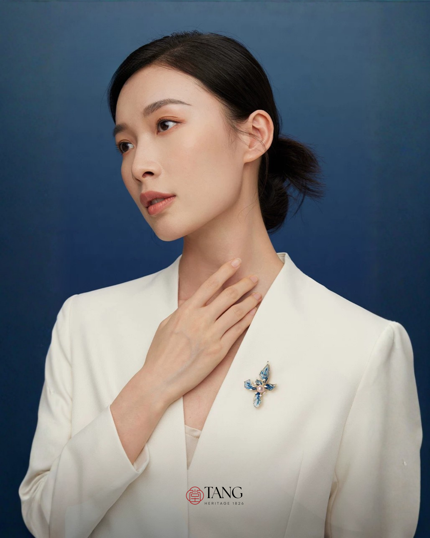 Azure Iris Brooch