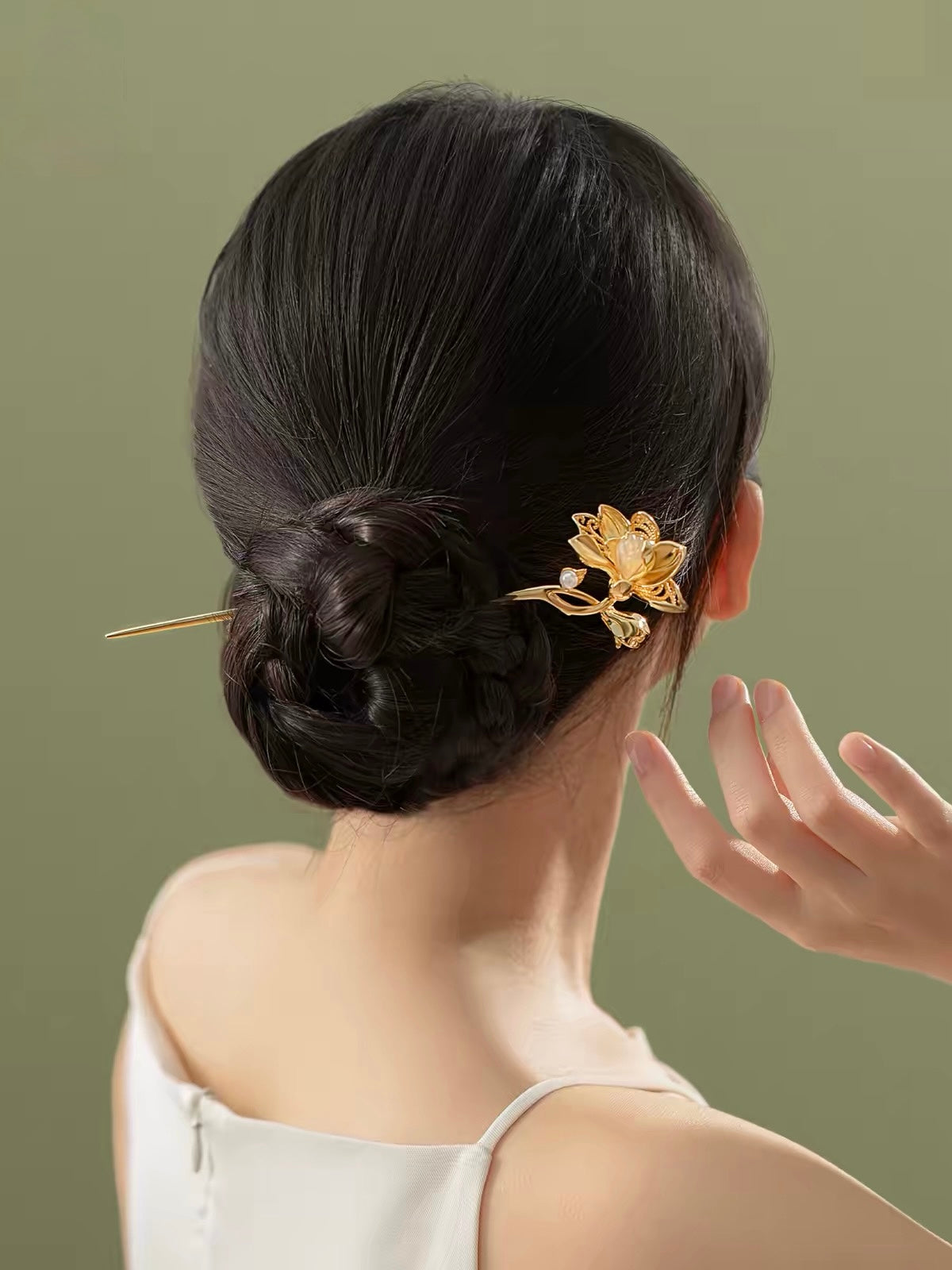 Magnolia Flower Goddess Hairpin