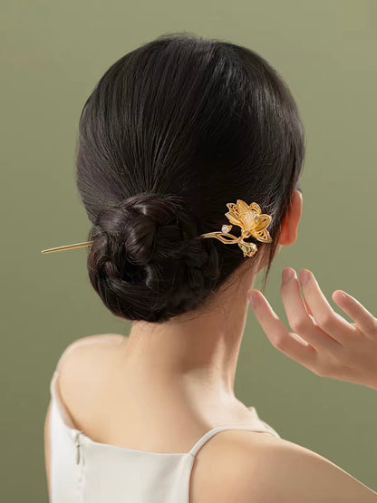 Magnolia Flower Goddess Hairpin