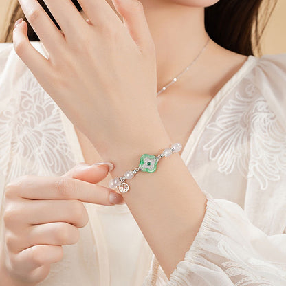 Mountain Mist African Jade Lucky Clover Jewellery Set