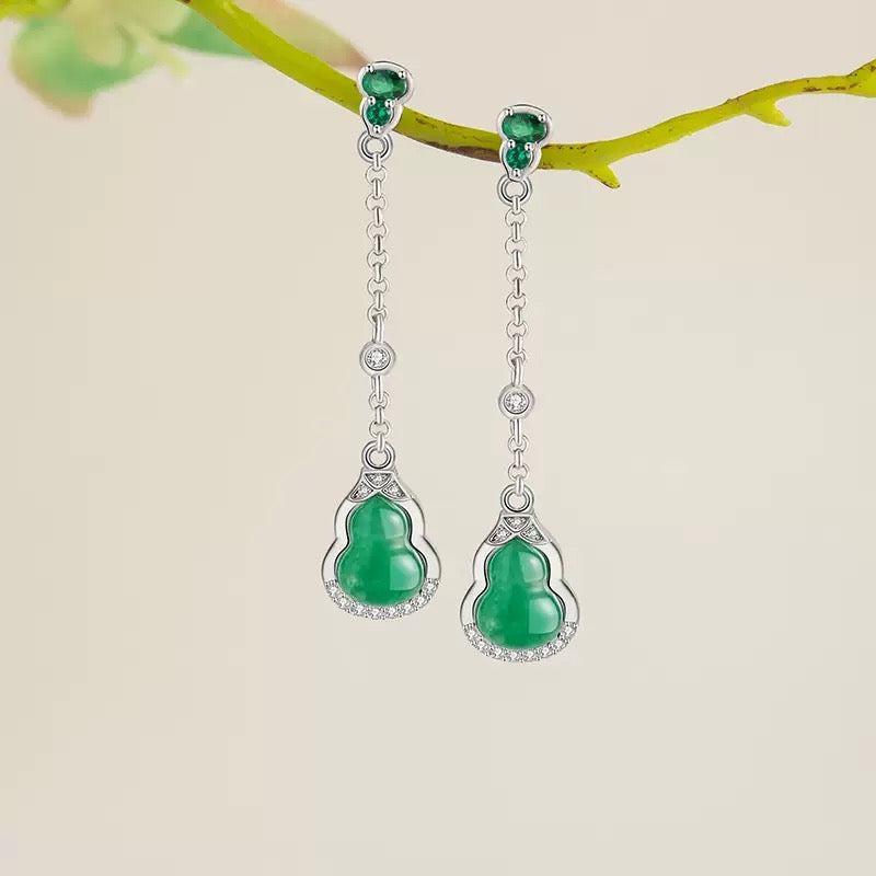 Mountain Mist African Jade Fortune Gourd Jewellery Set
