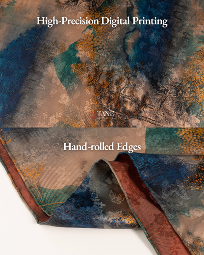 Dreamscape Cloud Silk Mulberry Scarf