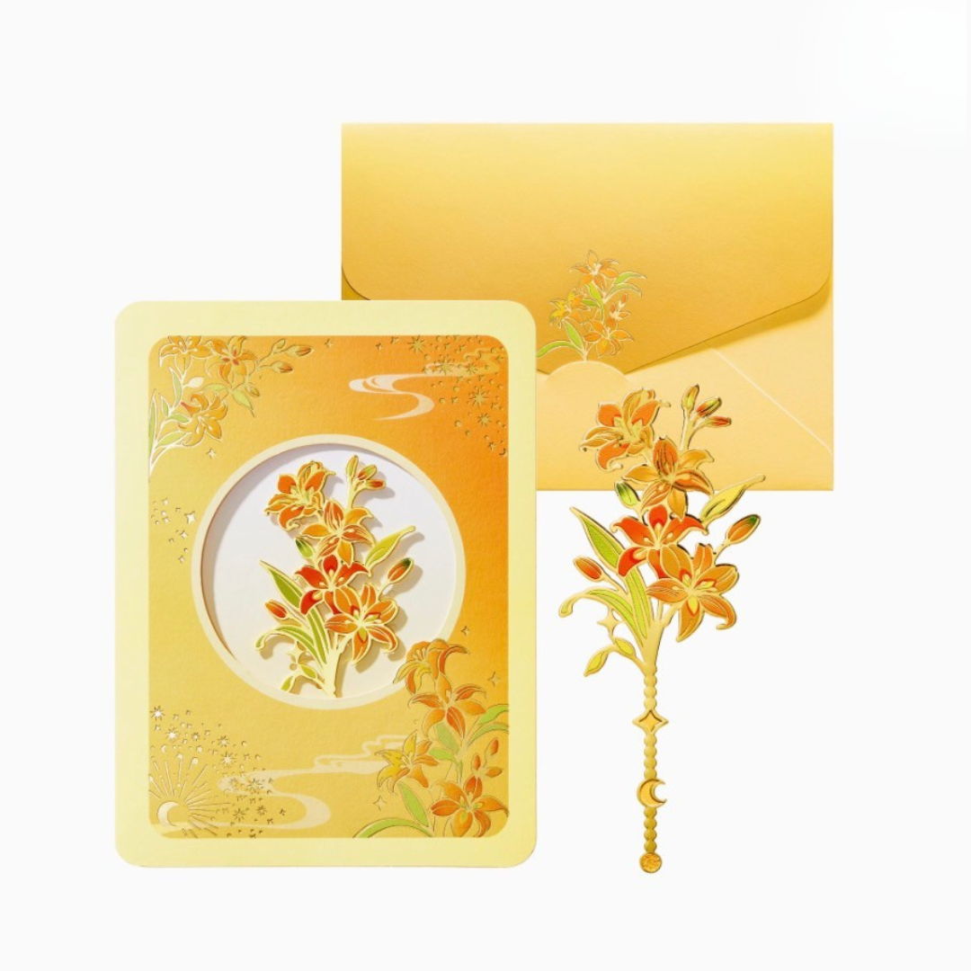 Blossom Wishes Greeting Card & Bookmark Set