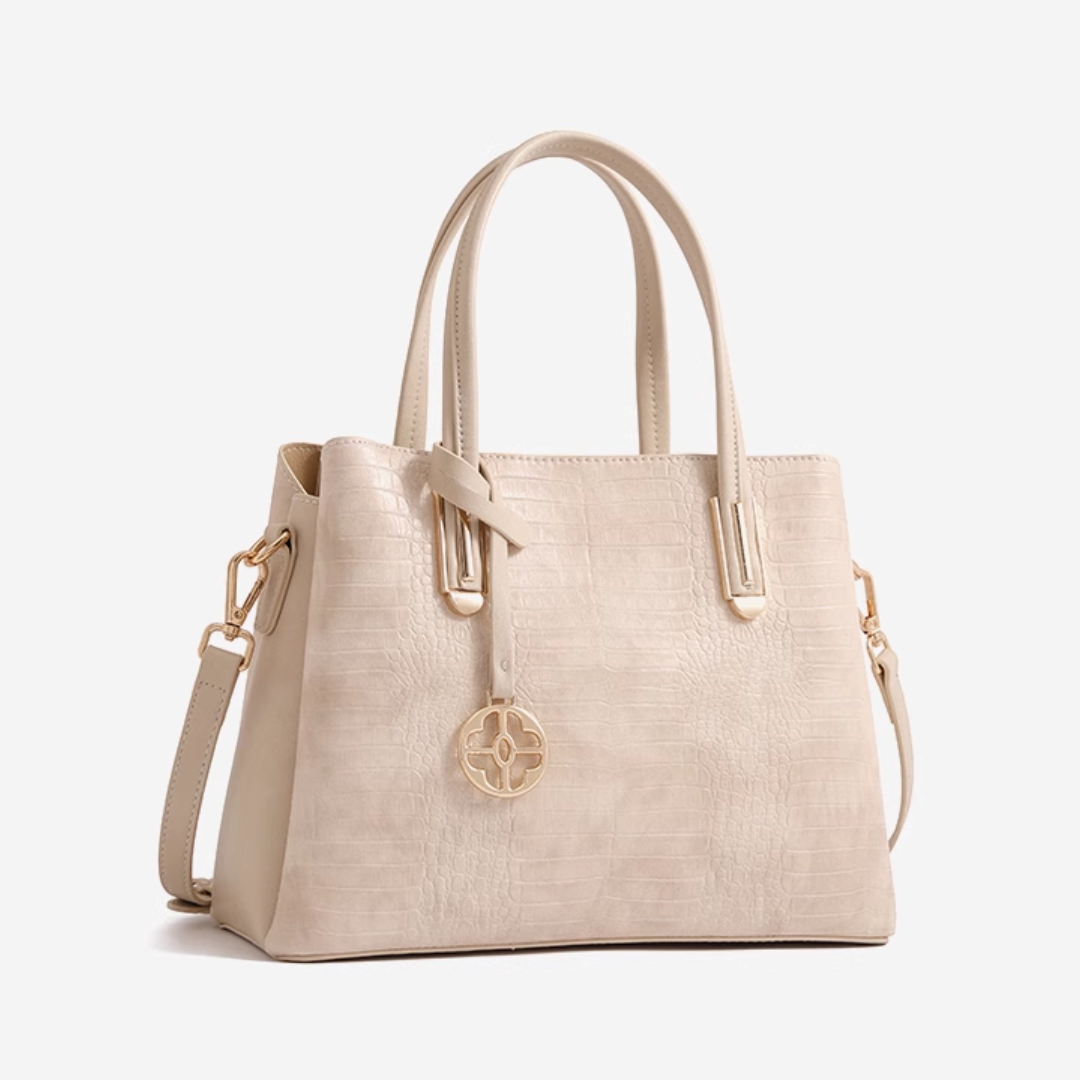 Tang Red 28 Crocodile-Embossed Tote