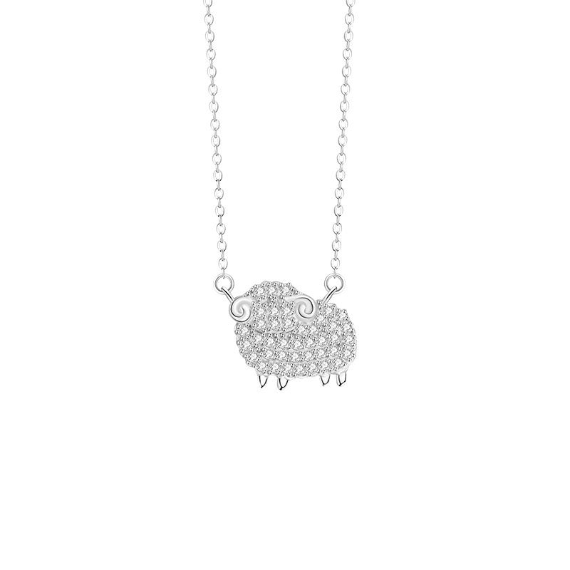 Fire Goat 2027 Zodiac Pavé Zirconia Necklace