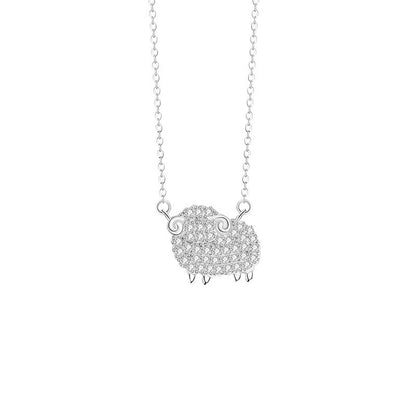Fire Goat 2027 Zodiac Pavé Zirconia Necklace